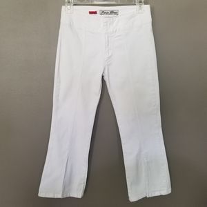 Vintage Paris Blues Y2K Low-Rise Capris 5 White